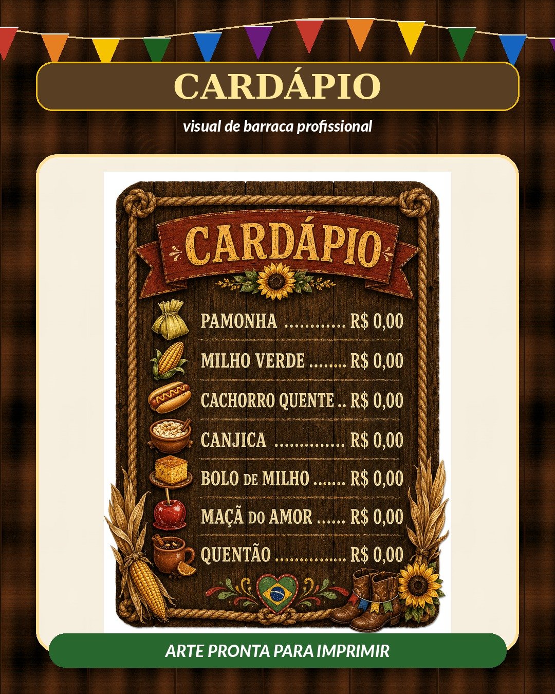 Cardápio junino